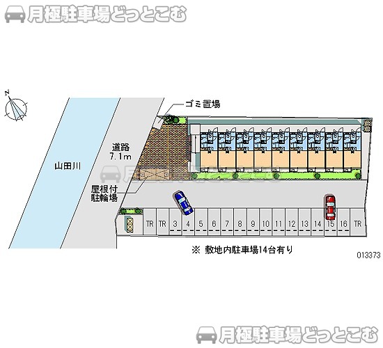岩出市中迫309－1の月極駐車場1