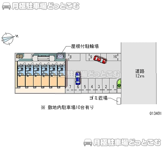 長岡市宝3－4－19の月極駐車場2