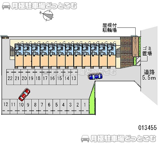 平塚市中原3－16－3の月極駐車場1