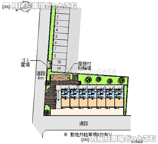 立川市上砂町2－2－5の月極駐車場2