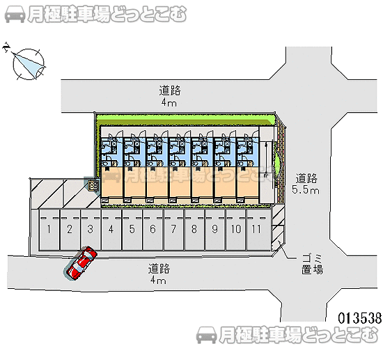 入間市東藤沢5－8－12の月極駐車場1
