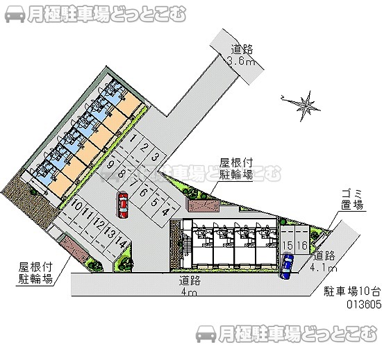 北九州市小倉南区西水町8－26の月極駐車場1