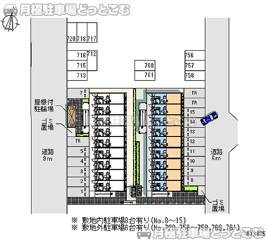日進市栄4－902－2の月極駐車場1