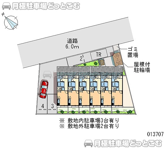 岸和田市小松里町2118の月極駐車場1