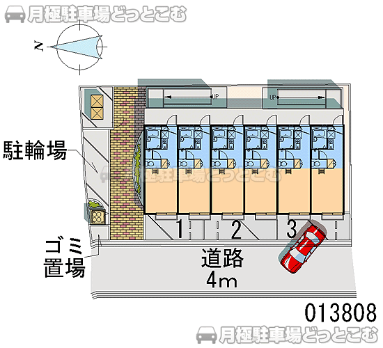 豊中市小曽根2－3－41の月極駐車場1
