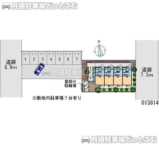 名古屋市中川区東春田2－126の月極駐車場1