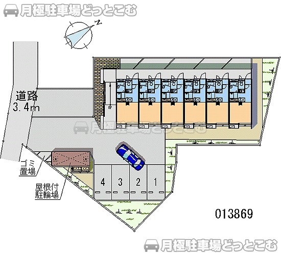 千葉市花見川区朝日ケ丘3－26－3の月極駐車場1