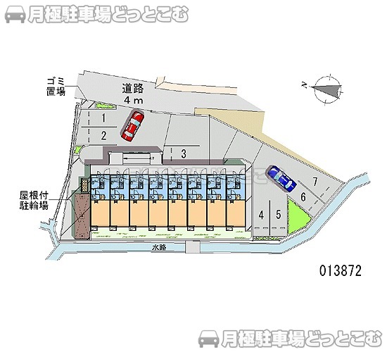 枚方市渚元町19－13の月極駐車場1