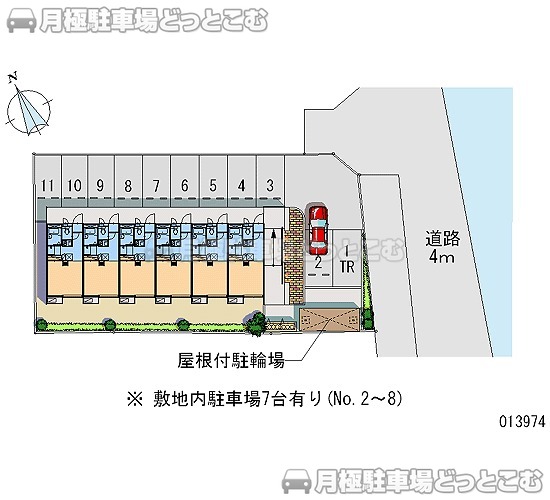 熊本市中央区壺川2－10－23の月極駐車場1