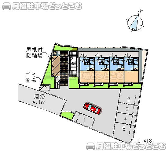 熊谷市円光1－3－30の月極駐車場1