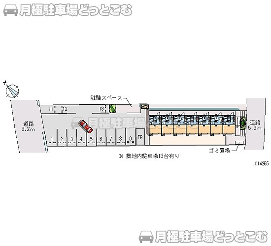 富山市安養坊462の月極駐車場1
