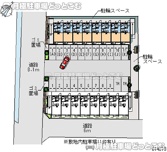 泉佐野市日根野7166の月極駐車場2