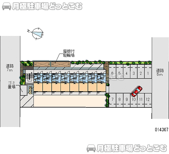 川口市北園町36－10の月極駐車場1