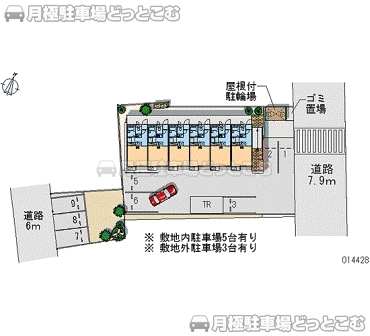 静岡市駿河区寺田137－6の月極駐車場2