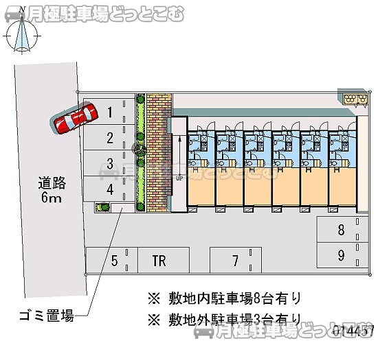 福島市南矢野目中屋敷54－5の月極駐車場1