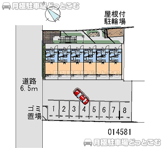浜松市中央区城北1－12－8の月極駐車場1
