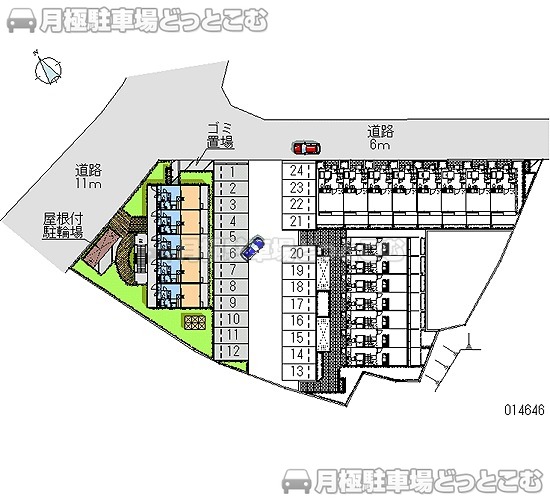 柏市増尾4－2－32の月極駐車場1