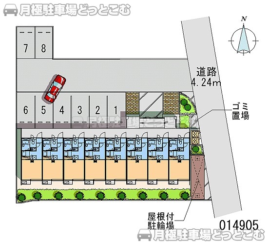 泉南郡熊取町紺屋2－12－3の月極駐車場2