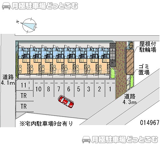 高砂市中島1－15－16の月極駐車場1