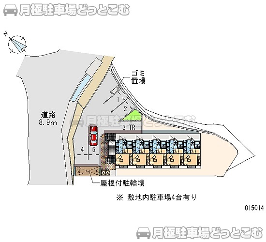 広島市安佐南区祇園8－14－48の月極駐車場1