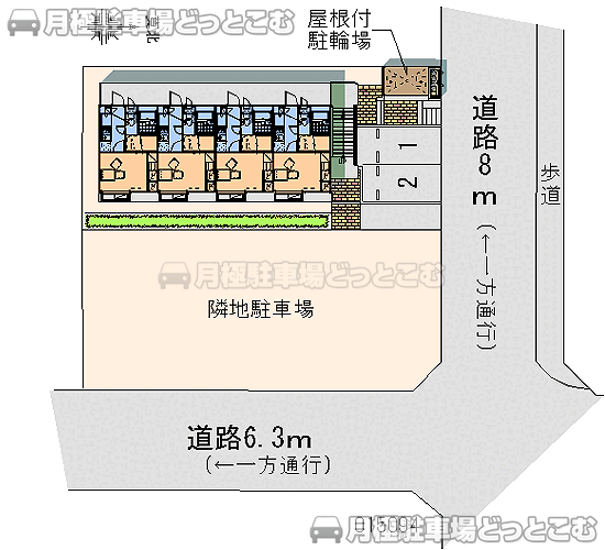 名古屋市昭和区南分町3－51－1の月極駐車場1