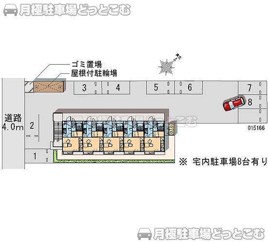 小田原市扇町5－18－2の月極駐車場2