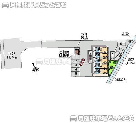福島市松川町本町32－3の月極駐車場1