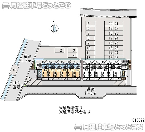 倉敷市笹沖347－5の月極駐車場1
