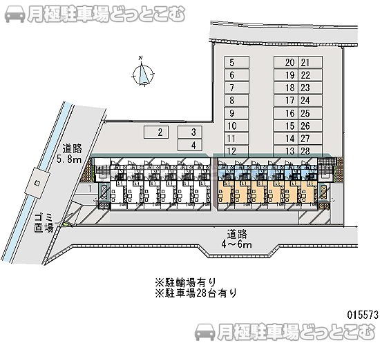 倉敷市笹沖347－5の月極駐車場1