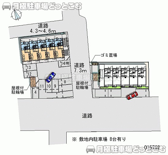 高崎市飯塚町甲474－2の月極駐車場1