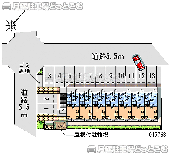清須市土器野603の月極駐車場1
