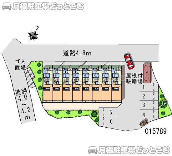 秦野市北矢名411－1の月極駐車場1