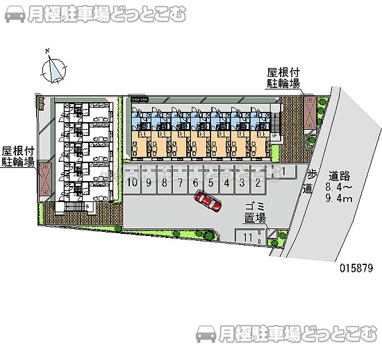 千葉市若葉区貝塚町1090－3の月極駐車場2