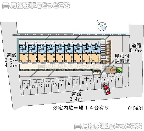 松阪市鎌田町52－1の月極駐車場2