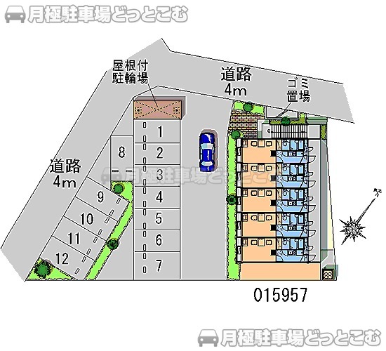 平塚市南原3－1－25の月極駐車場1