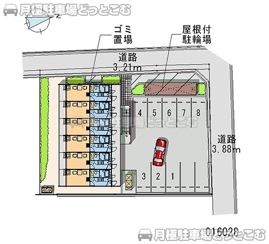 東大阪市若江南町1－3－34の月極駐車場1