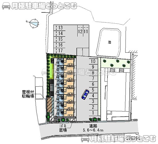 堺市中区見野山228－1の月極駐車場1