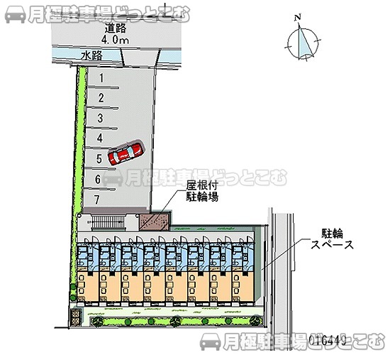 八尾市太田1－106の月極駐車場1