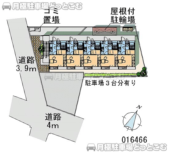 福岡市南区五十川2－1－10の月極駐車場1