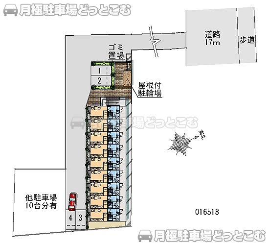 笠間市鯉淵6526－349の月極駐車場2