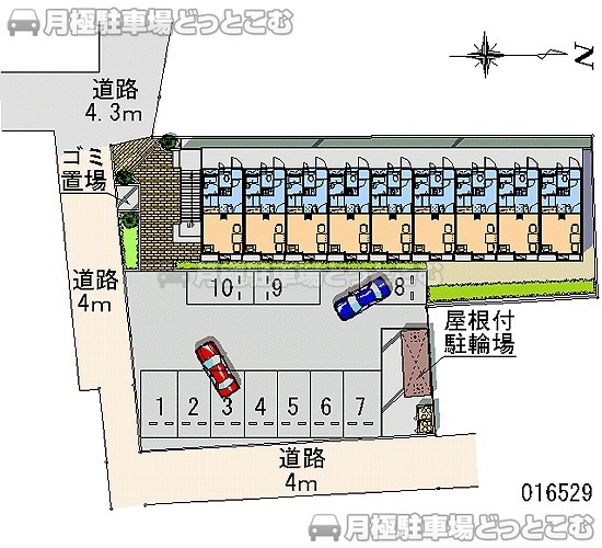 熊本市中央区黒髪4－2－43の月極駐車場1