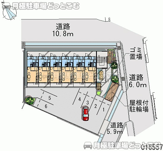 泉佐野市中町1－5－11の月極駐車場2