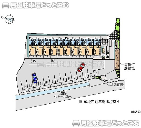 泉佐野市市場西1－8－41の月極駐車場1