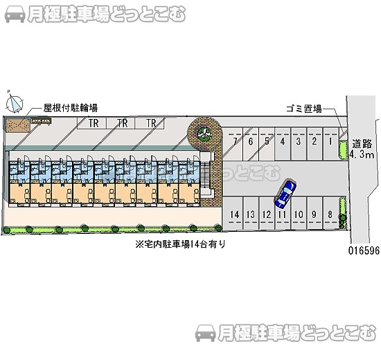 鈴鹿市南玉垣町5516－1の月極駐車場2