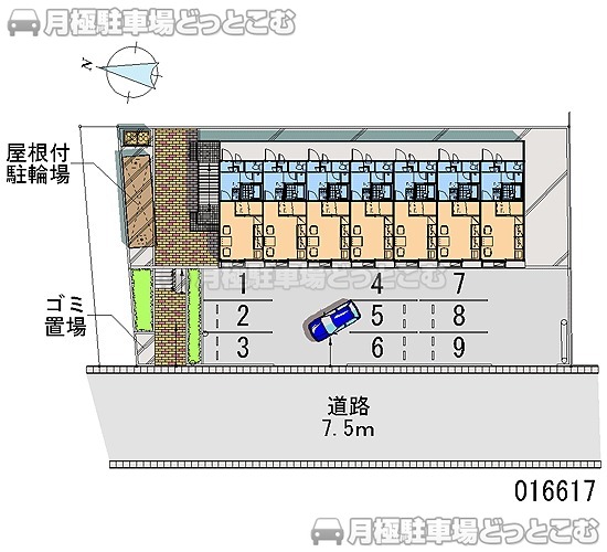 松江市大庭町13－1の月極駐車場1