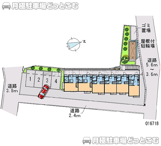 府中市住吉町3－19－18の月極駐車場2