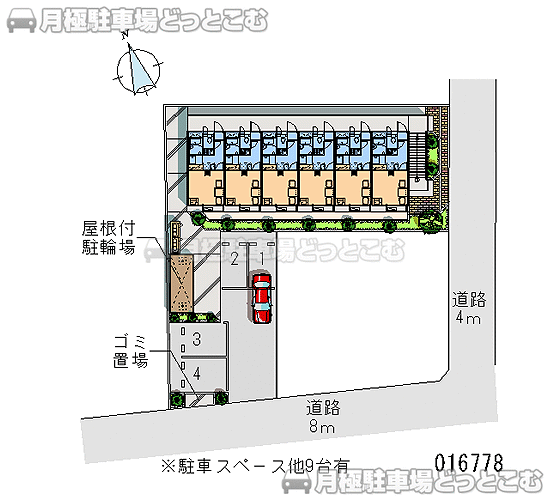 熊谷市美土里町3－141－2の月極駐車場1