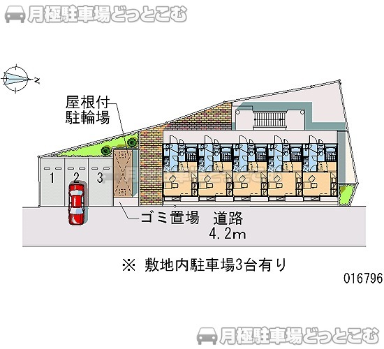 宝塚市鹿塩1－4－19の月極駐車場1