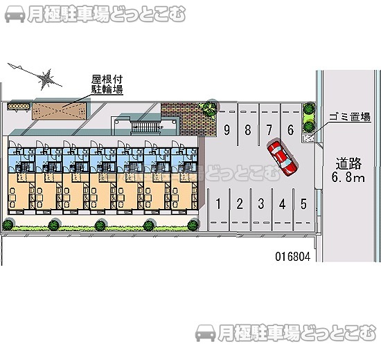 富士市五貫島68－2の月極駐車場1