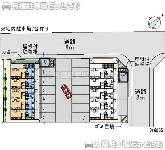 江別市東野幌本町59－6の月極駐車場2
